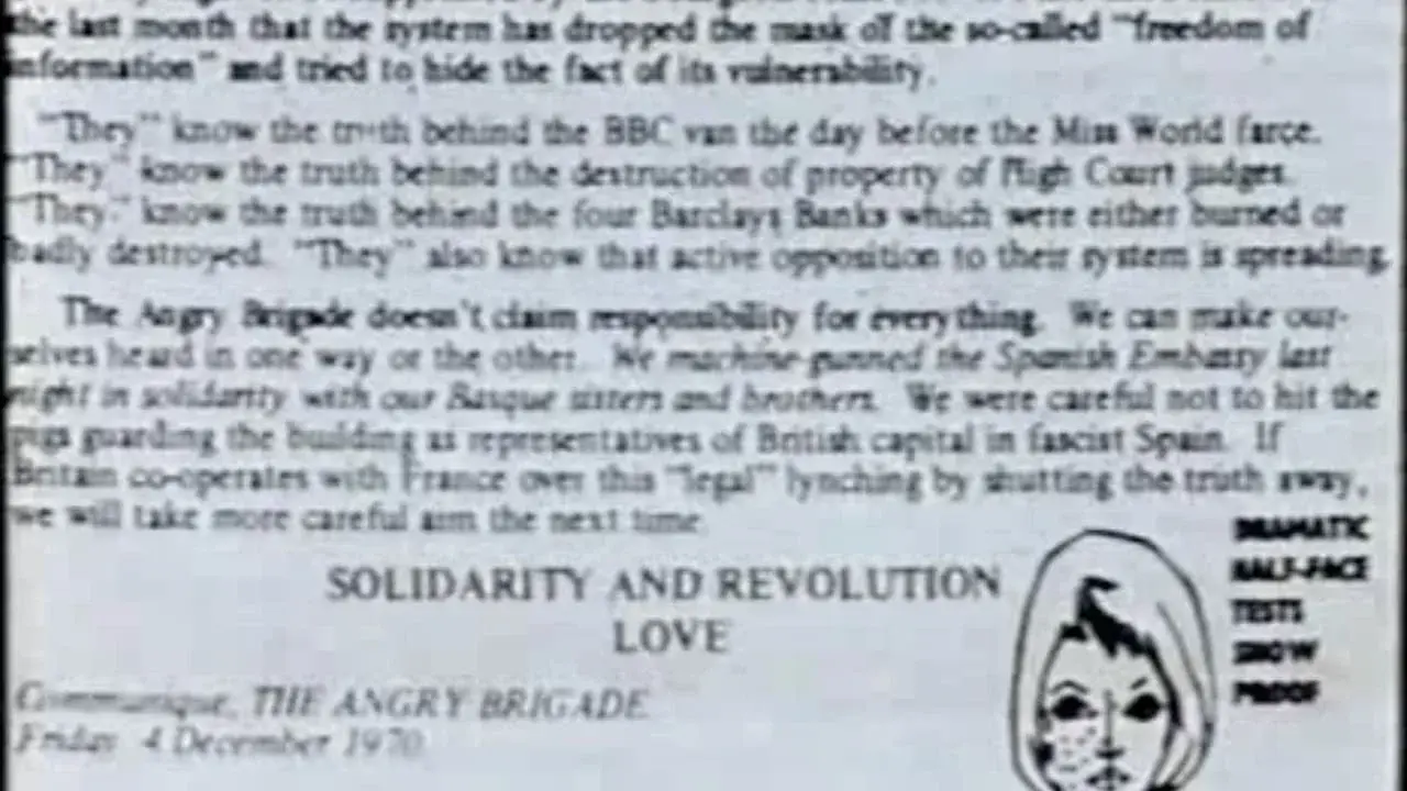 The Angry Brigade: The Spectacular Rise and Fall of Britain's First Urban Guerilla Group